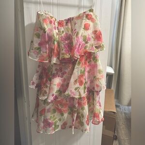 Abercrombie Organza Tiered Mini Dress